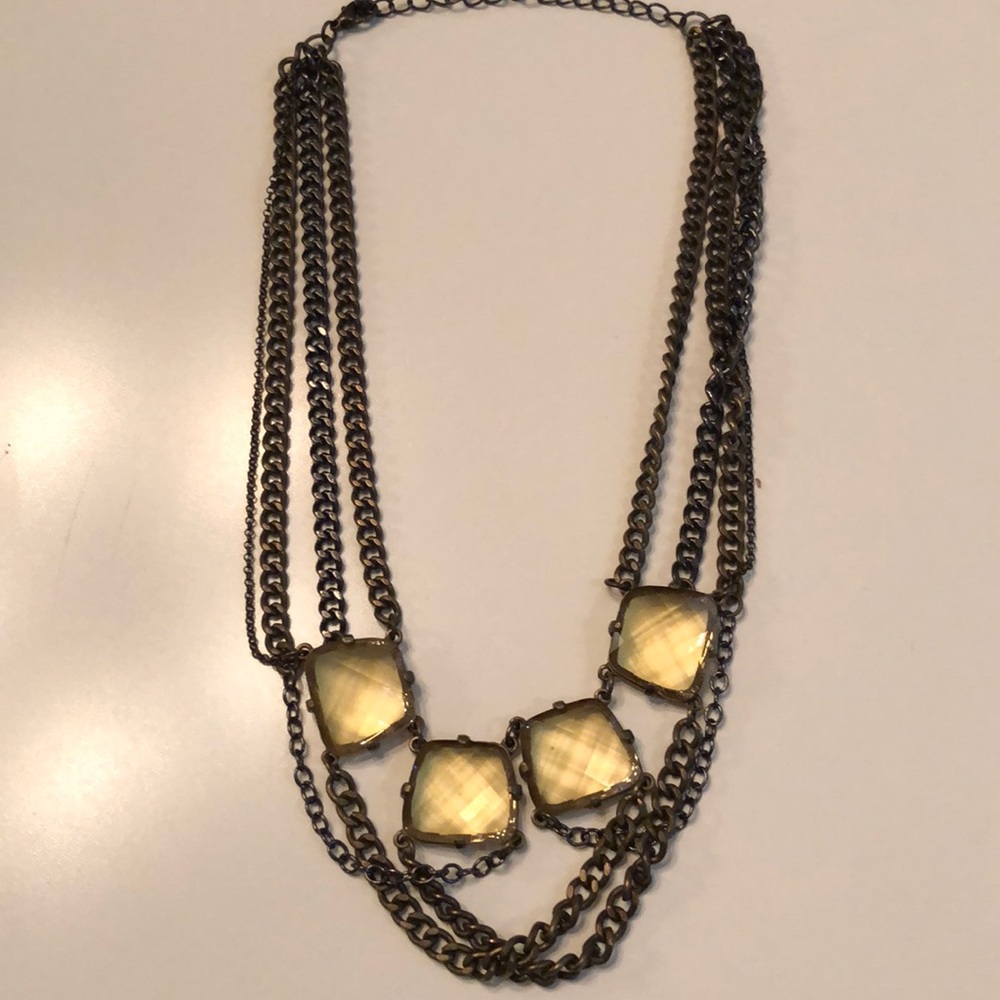 Four Chain Statement Necklace
